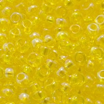 Бисер 81010 Чешский Preciosa 10/0, Прозрачный радужный TR, Желтый, Круглый, (УТ0003711)