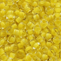 Бисер 85016 Чешский Preciosa 10/0, Прозрачный Окраска из Середины CTC, Желтый, Круглый, (УТ0003712)
