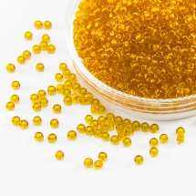 Бисер 80060 Чешский Preciosa 10/0, Прозрачный NT, Оранжевый, Круглый, (УТ0003713)