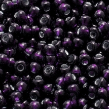 Бисер 27080 Чешский Preciosa 10/0, Прозрачный с серебряной полосой TSL, Фиолетовый, Круглый, (УТ0003718)