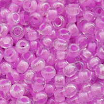 Бисер 38125 Чешский Preciosa 10/0, Прозрачный Окраска из Середины CTC, Розовый, Круглый, (УТ0003721)