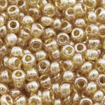 Бисер 16020 Чешский Preciosa 10/0, Прозрачный блестящий TS, Коричневый, Круглый, (УТ0003727)