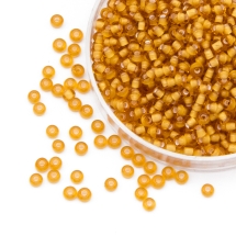 Бисер 15056 Чешский Preciosa 10/0, Прозрачный Окраска из Середины CTC, Оранжевый, Круглый, (УТ0003728)