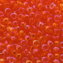 Бісер 91030 Чеський Preciosa 10/0, Прозорий райдужний TR, Помаранчевий, Круглий, (УТ0003732)