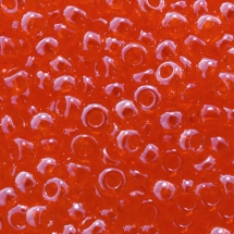 Бисер 96030 Чешский Preciosa 10/0, Прозрачный блестящий TS, Оранжевый, Круглый, (УТ0003733)