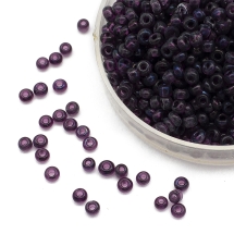 Бисер Китайский 12/0, Прозрачный (TC), Цвет: Фиолетовый 11A, Круглый, (УТ0003785)