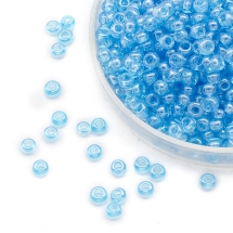 Бисер Китайский 12/0, Прозрачный Блестящий (TCL), Цвет: Синий 103, Круглый, (УТ0003806)