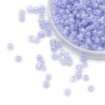 Бисер Китайский 12/0, Прозрачный Блестящий (TCL), Голубой 112A, Круглый, (УТ0003828)