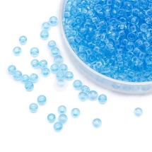 Бисер Китайский 12/0, Прозрачный (TC), Цвет: Синий 17А, Круглый, (УТ0004057)
