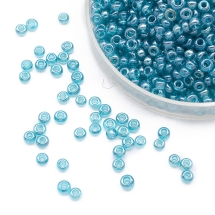Бисер Китайский 12/0, Прозрачный Блестящий (TCL), Цвет: Аквамарин 121А, Круглый, (УТ0004061)