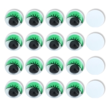 Глазки Живые для Скрапбукинга и игрушек, с ресницами, Круглые, Цвет: Зеленый, Диаметр 12мм, Толщина 3.5мм, (УТ0004229)