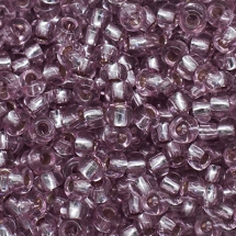 Бисер 78195 Чешский Preciosa 10/0, Прозрачный с серебряной полосой TSL, Сиреневый, Круглый, (УТ0004276)