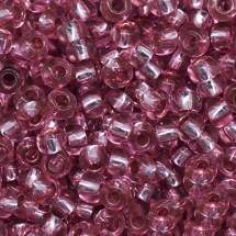 Бисер 78193 Чешский Preciosa 10/0, Прозрачный с серебряной полосой TSL, Сиреневый, Круглый, (УТ0004279)