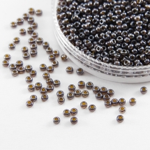 Бисер 16140 Чешский Preciosa 10/0, Кристально-прозрачный CTCLS, Коричневый, Круглый, (УТ0004284)