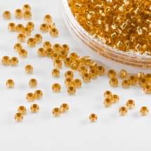 Бисер 08289 Чешский Preciosa 10/0, Кристалл Прозрачный CTCLS, Оранжевый, Круглый, (УТ0004285)