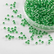 Бисер 08256 Чешский Preciosa 10/0, Кристалл Прозрачный CTCLS, Зеленый, Круглый, (УТ0004288)