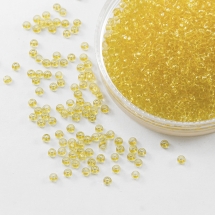 Бісер 01151 Чеський Preciosa 10/0, Прозорий Солгель Пофарбований CSD, Жовтий, Круглий, (УТ0004293)