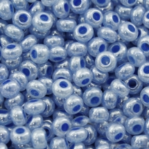 Бисер 37336 Чешский Preciosa 10/0, Алебастр AL, Голубой, Круглый, (УТ0004296)