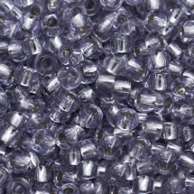 Бисер 78121 Чешский Preciosa 10/0, Прозрачный с серебряной полосой TSL, Серый, Круглый, (УТ0004316)