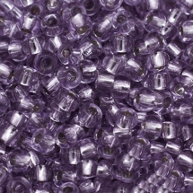 Бисер 78122 Чешский Preciosa 10/0, Прозрачный с серебряной полосой TSL, Фиолетовый, Круглый, (УТ0004317)