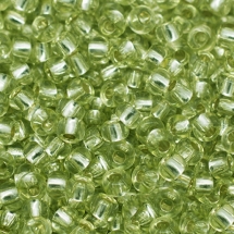 Бісер 78154 Чеський Preciosa 10/0, Прозорий зі срібною смугою TSL, Зелений, Круглий, (УТ0004338)