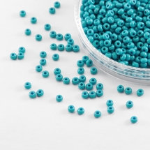 Бісер 63130 Чеський Preciosa 10/0, Природний Непрозорий NO, Бірюзовий, Круглий, (УТ0004372)