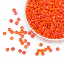 Бисер 94140 Чешский Preciosa 10/0, Непрозрачный Радужный OL, Оранжевый, Круглый, (УТ0004383)