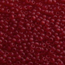 Бісер 90090 Чеський Preciosa 10/0, Прозорий матовий TM, Червоний, Круглий, (УТ0004388)