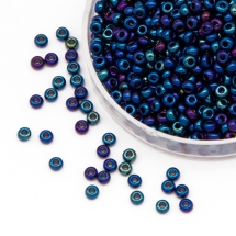 Бисер 59135 Чешский Preciosa 10/0, Ирис I, Синий, Круглый, (УТ0004390)