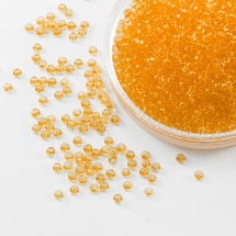 Бисер 01182 Чешский Preciosa 10/0, Прозрачный Солгель Окрашенный CSD, Желтый, Круглый, (УТ0004398)