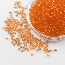 Бісер 01185 Чеський Preciosa 10/0, Прозорий Солгель Пофарбований CSD, Помаранчевий, Круглий, (УТ0004400)