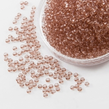 Бисер 01194 Чешский Preciosa 10/0, Прозрачный Солгель Окрашенный CSD, Розовый, Круглый, (УТ0004402)