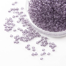 Бісер 01121 Чеський Preciosa 10/0, Прозорий Солгель Пофарбований CSD, Фіолетовий, Круглий, (УТ0004404)