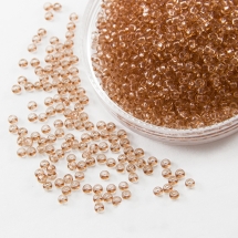 Бисер 01111 Чешский Preciosa 10/0, Прозрачный Солгель Окрашенный CSD, Коричневый, Круглый, (УТ0004408)