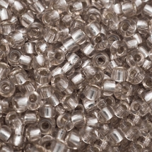 Бісер 78113 Чеський Preciosa 10/0, Прозорий зі срібною смугою TSL, Коричневий, Круглий, (УТ0004410)
