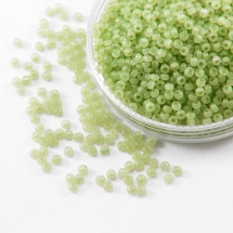 Бисер 02153 Чешский Preciosa 10/0, Алебастр Цветной DA, Зеленый, Круглый, (УТ0004420)