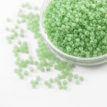 Бісер 02154 Чеський Preciosa 10/0, Алебастр Кольоровий DA, Зелений, Круглий, (УТ0004421)