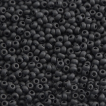 Бісер 23980 Чеський Preciosa 10/0, Непрозорий матовий OM, Чорний, Круглий, (УТ0004473)