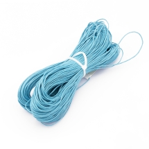 Шнур Вощеный Хлопковый  для плетения, Макраме и бижутерии, Циан, 1мм, около 60-65м/связка, (БА000000656)