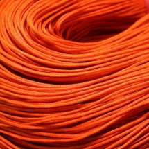Шнур Вощеный Хлопковый, Цвет: Морковный, Размер: Толщина 1мм, 60-65м/связка, (УТ000003375)