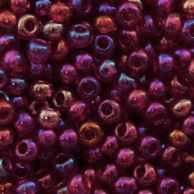 Бисер 91090 Чешский Preciosa 10/0, Прозрачный радужный TR, Красный, Круглый, (УТ0005604)