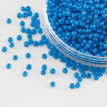 Бисер 17365 Чешский Preciosa 10/0, Алебастр Жемчужный ALTCL, Синий, Круглый, (УТ0005695)