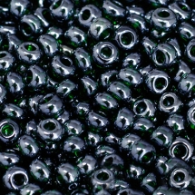 Бисер 56150 Чешский Preciosa 10/0, Прозрачный блестящий TS, Зеленый, Круглый, (УТ0005800)