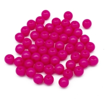 Бусины Акриловые Желейные, Круглые, Цвет: Розовый темный, Диаметр: 12мм, Отв-тие 2мм, около 52шт/50г, (УТ0005705)