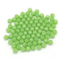Бусины Акриловые Желейные, Круглые, Цвет: Зеленый, Диаметр: 10мм, Отв-тие 2мм, около 90шт/50г, (УТ0005712)