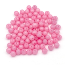 Бусины Акриловые Желейные, Круглые, Цвет: Розовый, Диаметр: 10мм, Отв-тие 2мм, около 90шт/50г, (УТ0005720)