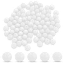Бусины Акриловые Желейные Круглые, Белые, 10мм, Отверстие 2мм, около 90шт/50г, (УТ0005722)