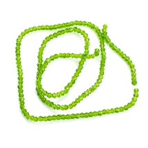 Бусины Австрийский Хрусталь, Имитация, Стекло, Граненые Биконус, Зеленый лайм, 2х3мм, Отв-тие: 0.5мм, около 190шт/40см/нить (УТ0005873)