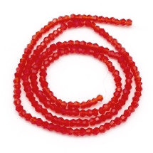 Бусины Австрийский Хрусталь, Имитация, Стекло, Граненые Биконус, Красный, 2х3мм, Отверстие 0.5мм, около 135шт/38см/нить, (УТ0005881)