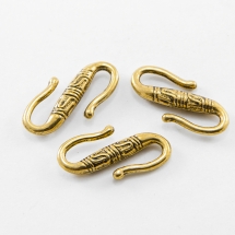 Застежка Крючок Металлическая, Цвет: Античное Золото, Размер: 22х11х4мм, (УТ0010158)
